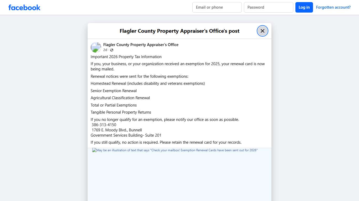 Important... - Flagler County Property Appraiser's Office Facebook